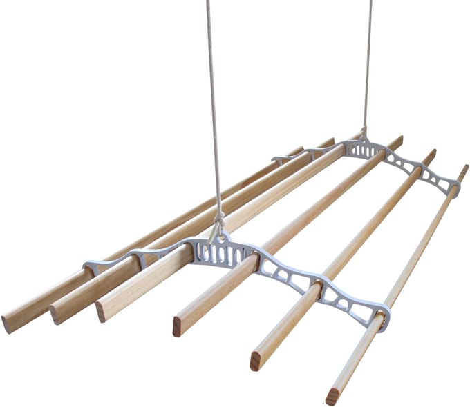 Droogrek Ophangbaar - Wit - 1.4 meter - plafond wasrek