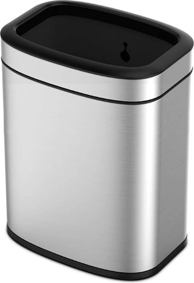 EKO - OLI-Cube Open Top Bin 20 liter - Stainless steel Polypropylene - mat RVS - Prullenbak