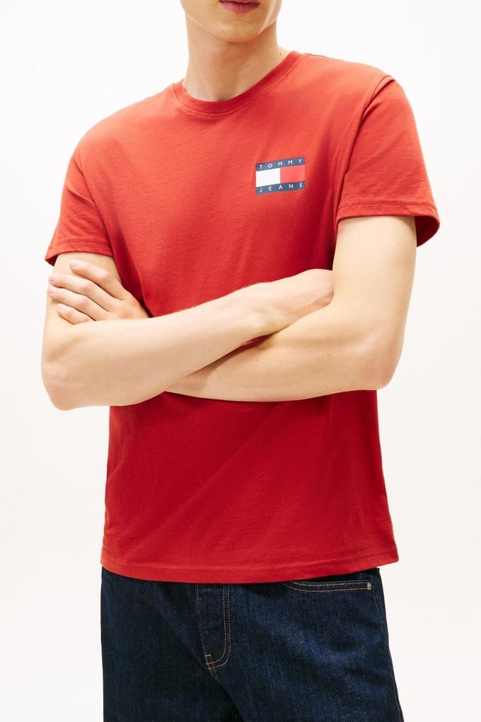 Tommy Hilfiger Tjm Slim Essential T-shirt Terracotta Red Taglia: XS | Magliette basic Outlet | Uomo | Rosso