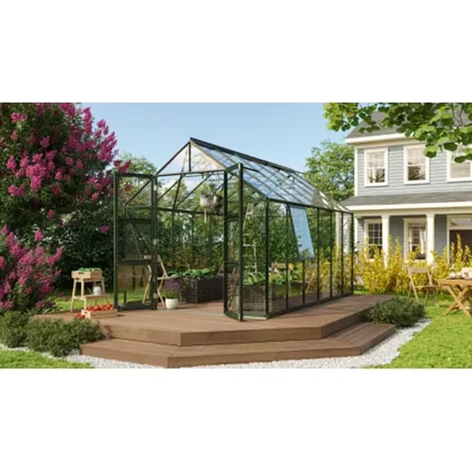 Vitavia Tuinkas Olymp 9900 - Veiligheidsglas 3mm - Smaragd - 257x387x254 Cm
