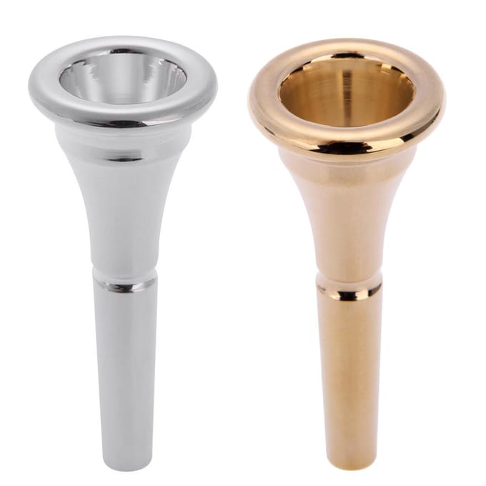 Mondstuk voor Franse hoorn Koperlegering Zilver / Goud Duurzaam Stijlvol beige