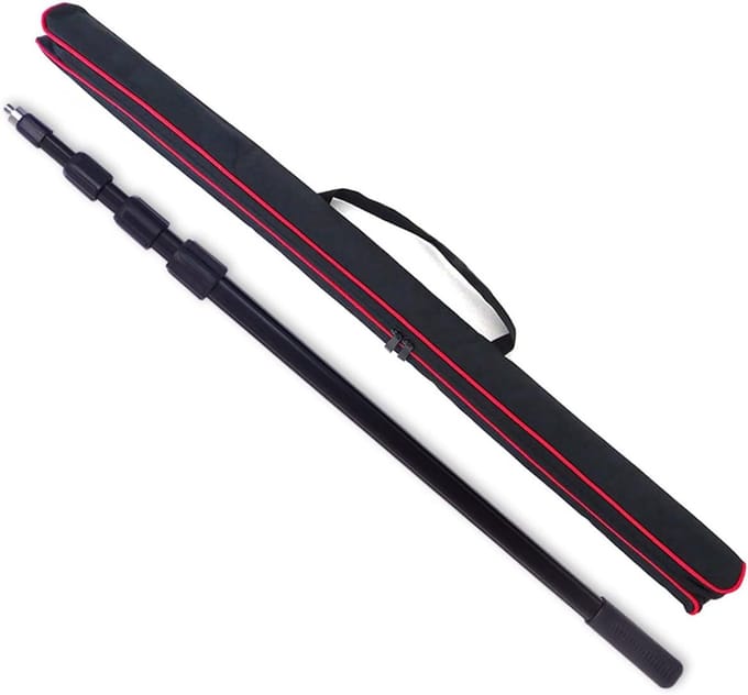 Boompole Hengel - Microfoon Hengel - Audio Opnames - Uittrekbaar Ontwerp - 3 Meter - Zwart