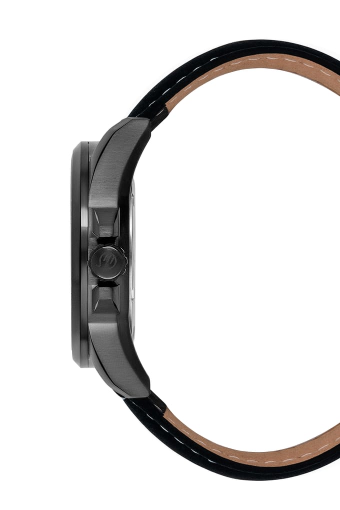 ORPHELIA OR71900 - Horloge - Leer - Zwart - 44 mm