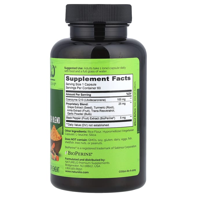 NATURELO, CoQ10, 60 Veggie Capsules