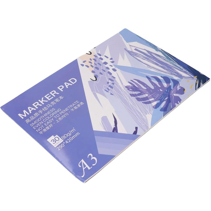 Markerblok Schetsboek 30 Vellen Papier Kunstpapier 80gsm Schilderen Tekenen Benodigdheden A3 A3 white