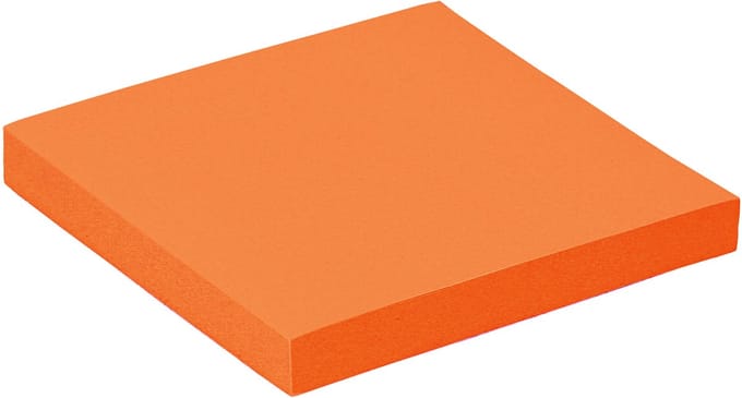 Memoblok Quantore 76x76mm neon oranje 100 vel | 6 stuks