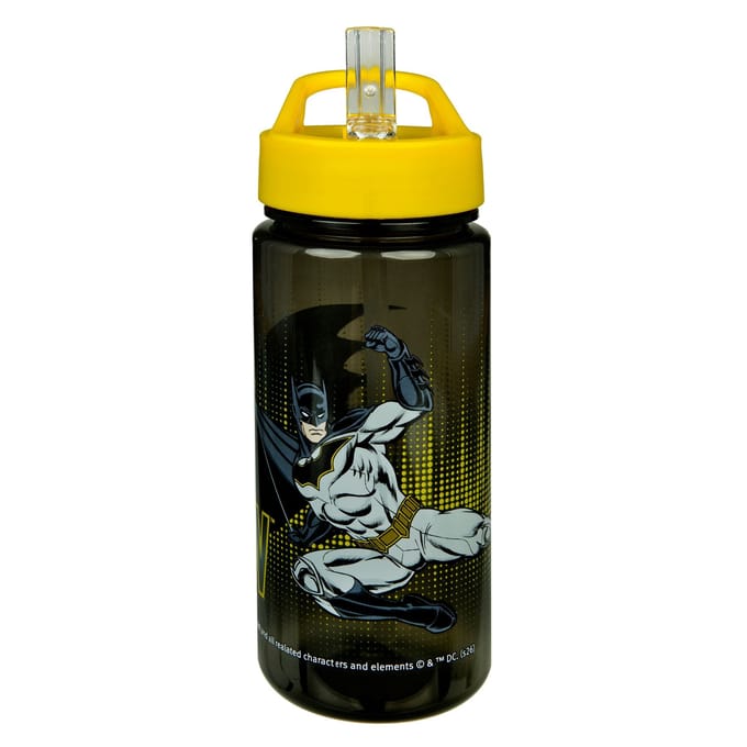 Undercover drinkfles Batman 500ml - kindvriendelijke rietjesbeker zwart.