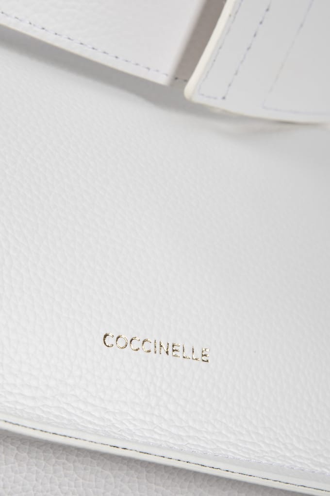 Coccinelle Leather Shoulder Bag With Strap In White Größe: OS | Handtaschen Outlet | Damen | Weiß