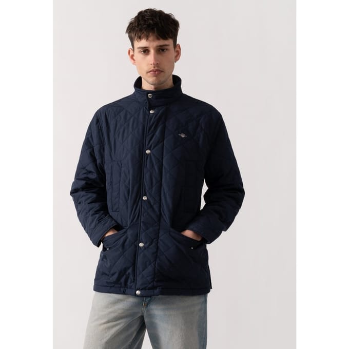 Gant Jas Quilted Windcheater Navy - Maat XL - Heren - Tussenjas