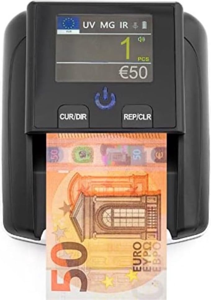 Biljettelmachine - Geld machine teller - Geld Tel Machine - Zwart