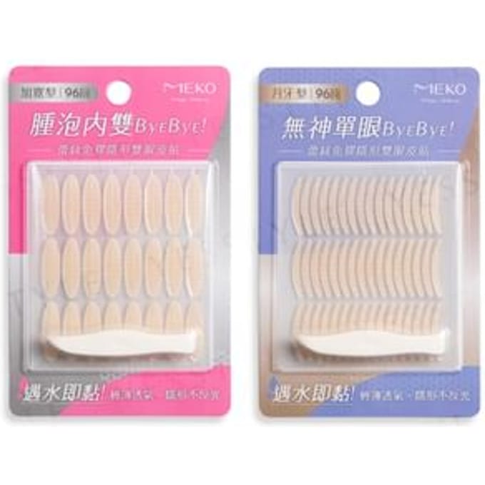 MEKO - Lace Glue-Free Invisible Double Eyelid Patch Crescent Shape - 96 pcs