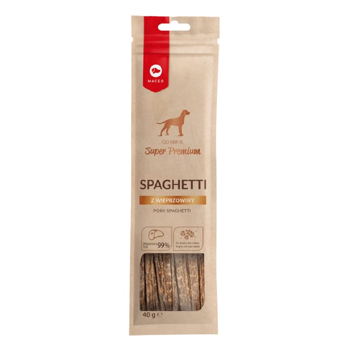40g Maced Super Premium Varkensvlees Spaghetti Hondensnacks