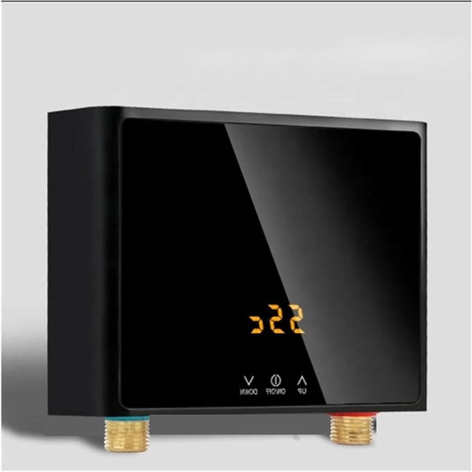 Elektrische Boiler - Directe Verwarming - Snel Warm Water - Instelbare Temperatuur - 3000W - Zwart Wit