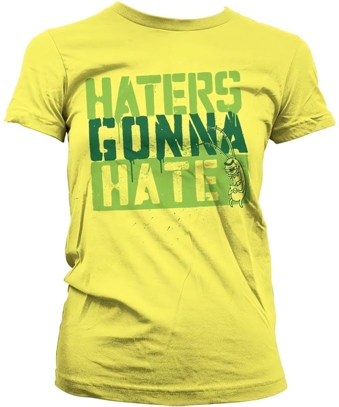 SpongeBob SquarePants Dames Tshirt -L- Haters Gonna Hate Geel