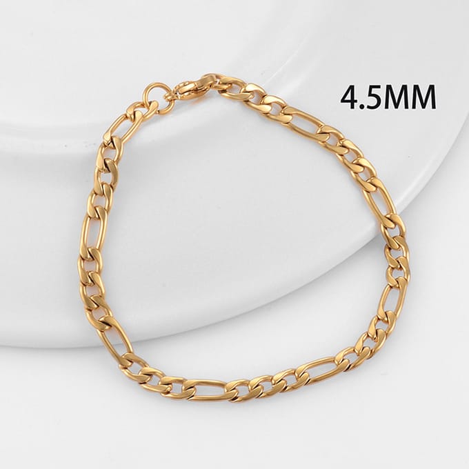 Dunne schakelarmband - goud - LMPiercings