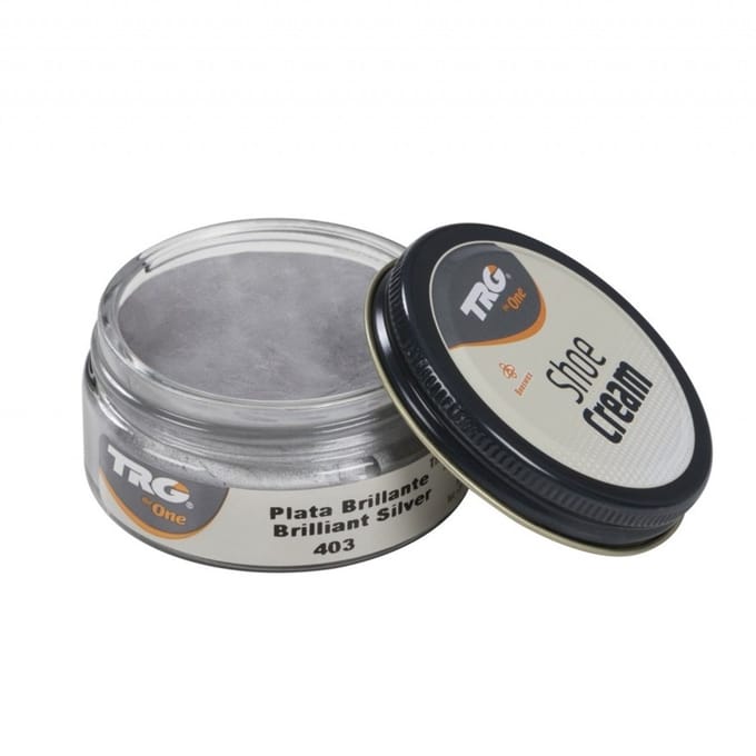 TRG - schoencrème met bijenwas - briljant zilver - 50 ml