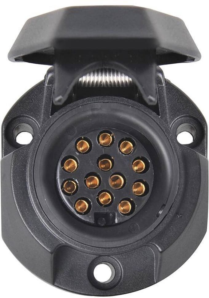 ProPlus Stekkerdoos - 13-polig - PVC - Jaeger type - zwart
