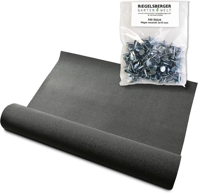 Zwart Bitumen Dakvilt V13 10 m² Dakbedekking Inclusief 100 Dakspijkers