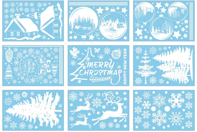 Statische raamstickers - Kerstdecoratie
