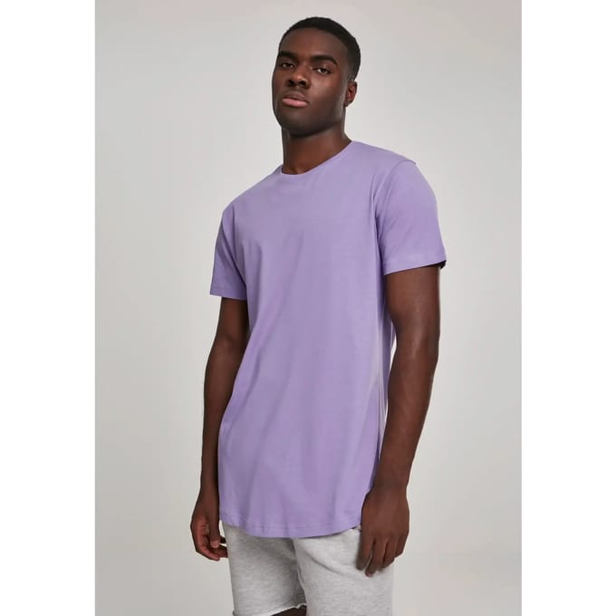 Urban Classics - Shaped Long Heren Tshirt - S - Paars