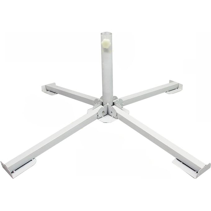 Draagbare Opvouwbare Strandparasol Standaard Buiten Patio Zonnescherm Parasolvoethouder Wit wit