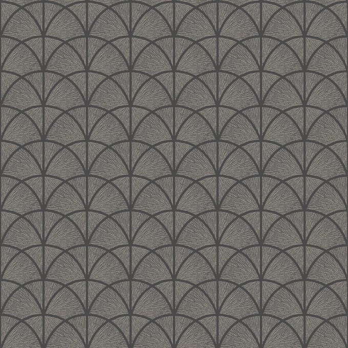 Boråstapeter Vliesbehang 7770 - Adorn - Art Deco Zwart - 53cm x 10.05m
