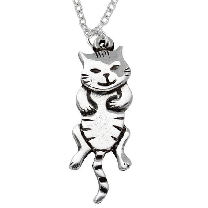 Hangende kat hanger, kat ketting van St Justin (PN1052)