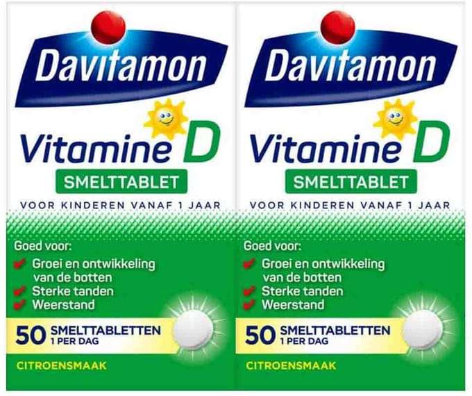 Davitamon Vitamine D Kind - 2 x 50 smelttabletten - Voordeelverpakking