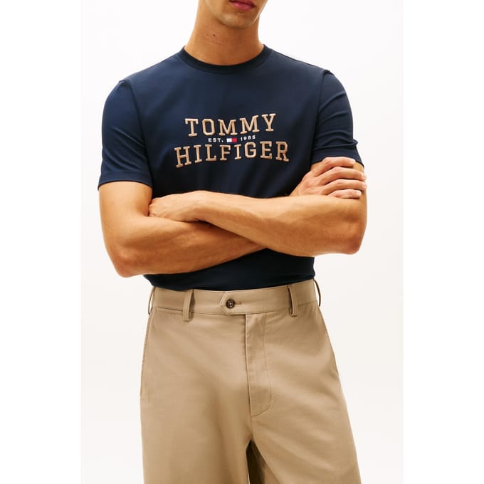 Tommy Hilfiger Icon Interlock Tee Desert Sky Größe: M | Basic T-Shirts Outlet | Herren