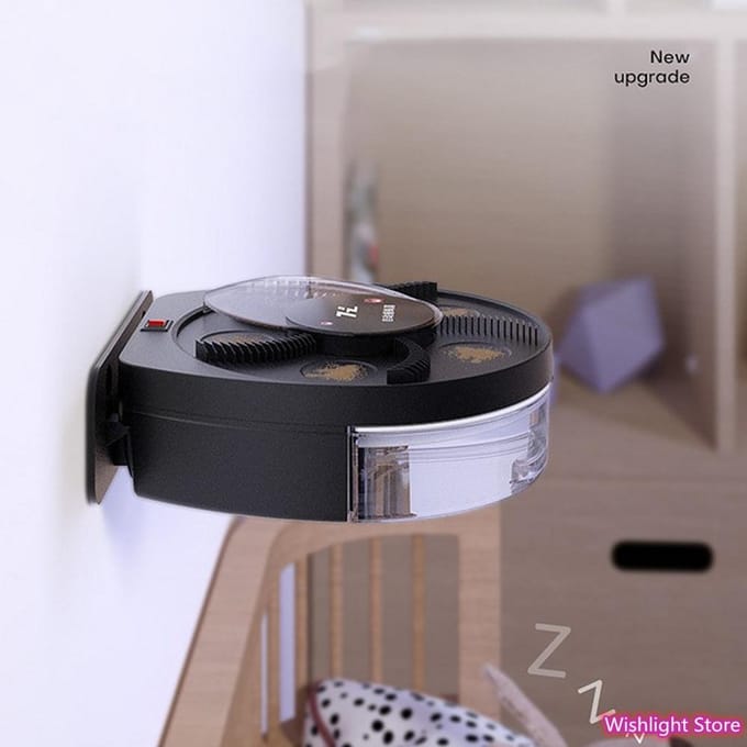 Aan de muur gemonteerde draadloze USB elektrische vliegenval Flytrap Automatische ongediertevanger Fly Killer Device Insect Pest Reject Control Catcher Rechargeable zwart
