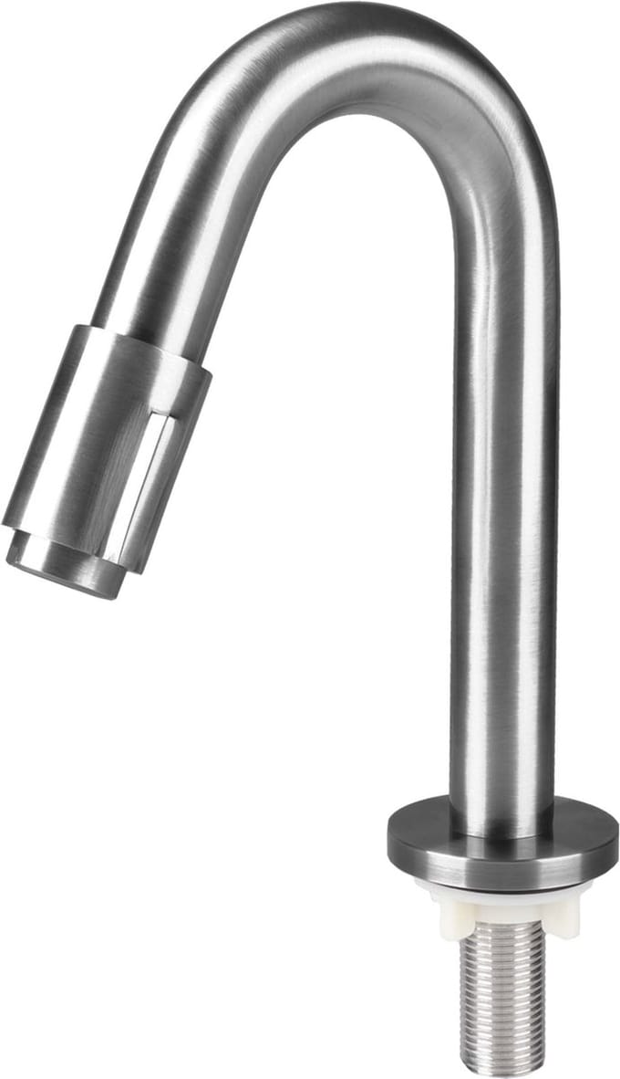 Differnz Fonteinkraan gebogen 19cm mat chroom