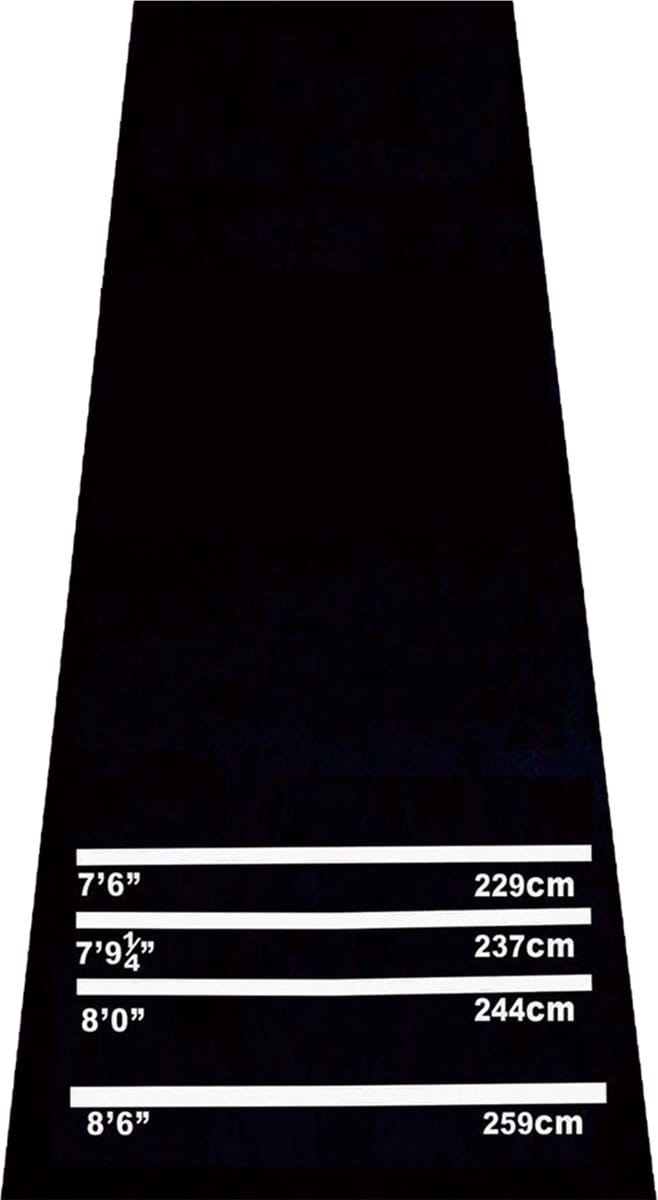 HOMCOM-Dartmatte-Gummi-300L x 61B x 0,3T cm-Schwarz