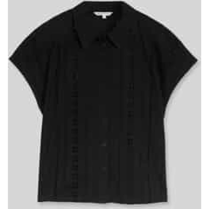 Tom Tailor Denim - Blouse met ajourborduurwerk - Maat S - deep black
