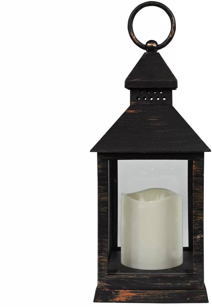 Benson Lantaarn - met LED kaars - 10.5 x 10.5 x 24 cm - sfeerlicht - binnen / buiten