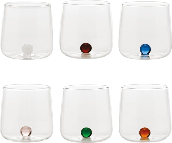 Zafferano Bilia Water glazen - Mixed - 6 Stuks