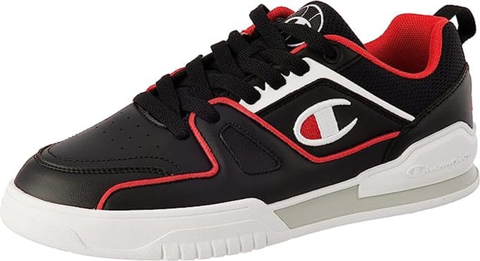 Champion 3 Point Low herensneaker S21882-CHA-KK002 zwart/rood