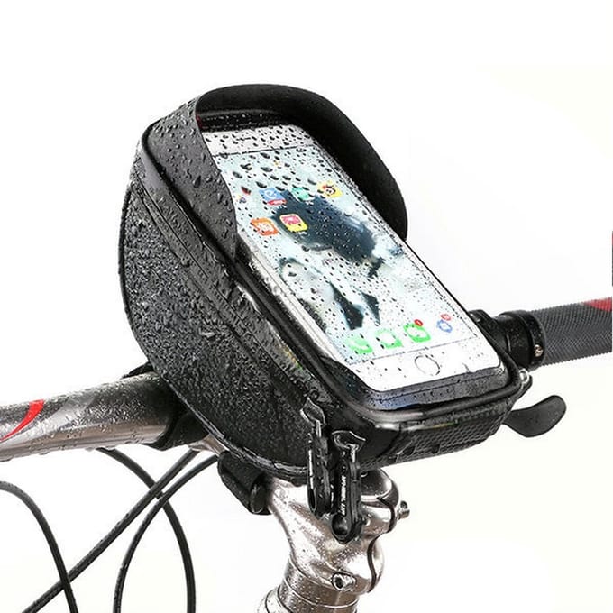 LuxeBass Telefoonhouder fiets | Fietshouder telefoon | Waterproof & met opbergvak - LB440