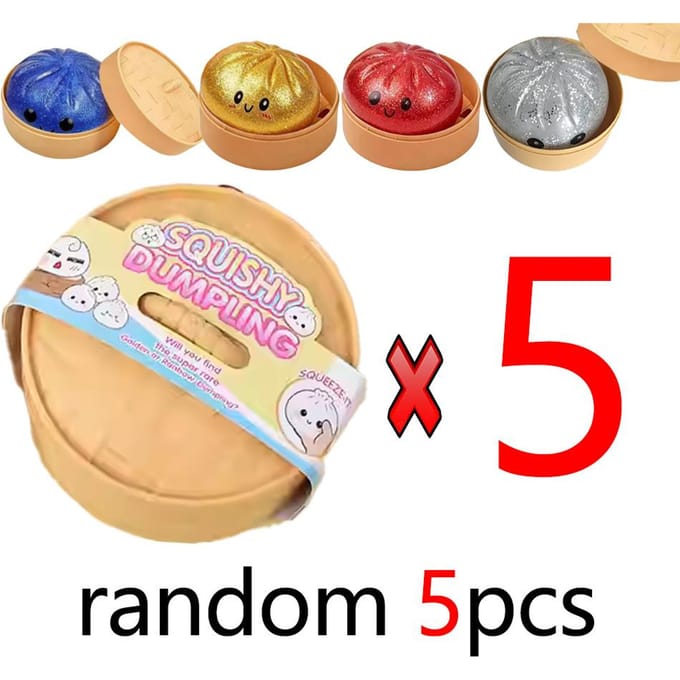 Glitter Dumpling Glitter Dumpling Squishy met Doos Dumplings Sensorisch Knijpspeelgoed voor Stressverlichting groothandel A
