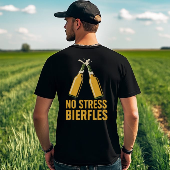 AGRIFANS® No Stress Bierfles - Heren T-shirt - L
