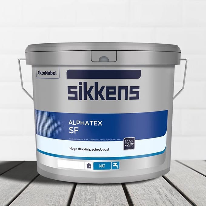 Sikkens Alphatex Sf - 10 l - 9-11 m²/l - Wit - Afwerkingslaag