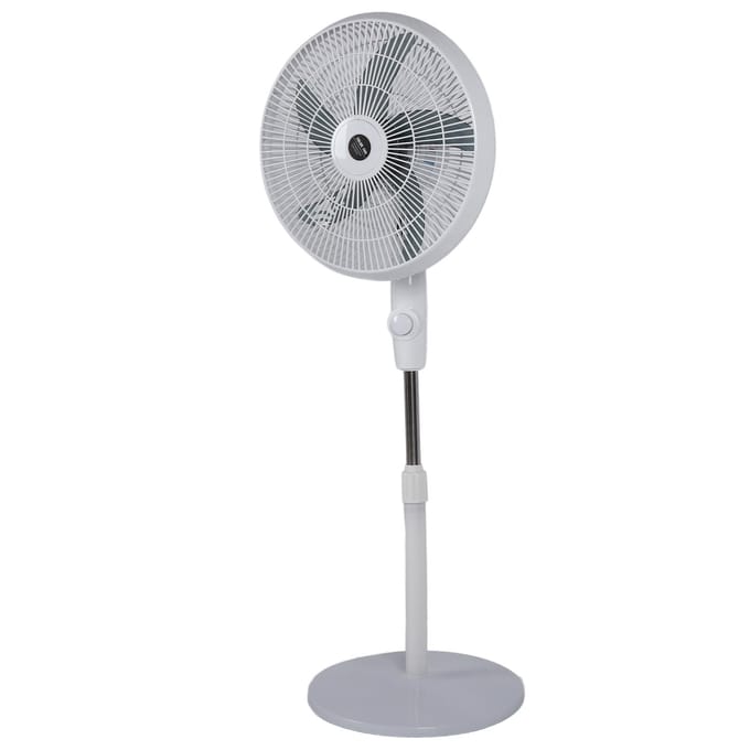 Staande Oscillerende Ventilator met Zonnepaneel ABS 3 Snelheden Stil Draagbare Vloer Standaard Ventilator voor gray