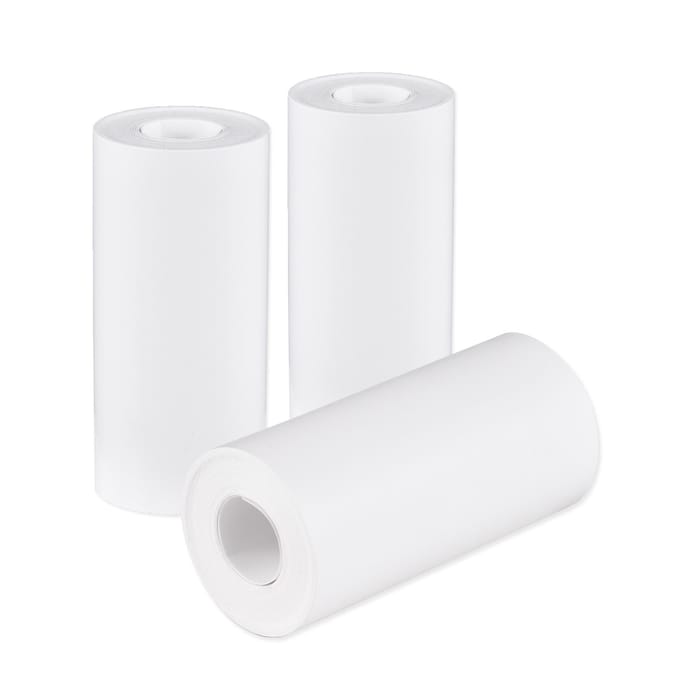 Thermisch Papierrol 56mm Printpapier voor Labelprinter Kinder Instant Camera Navulling Printpapier, Pak van 6 Rollen 3 rolls white