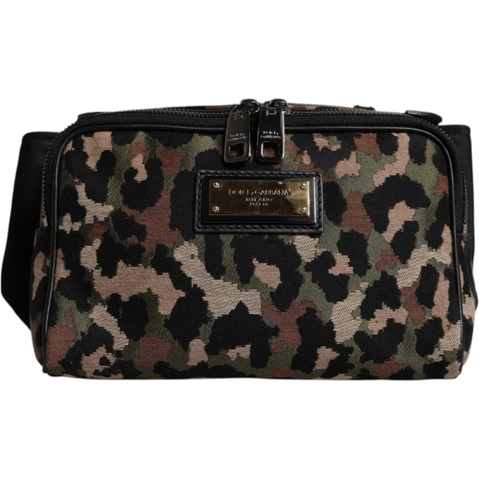 Dolce & Gabbana Multicolor Luipaard DG Logo Riem Heup Heuptas Tas