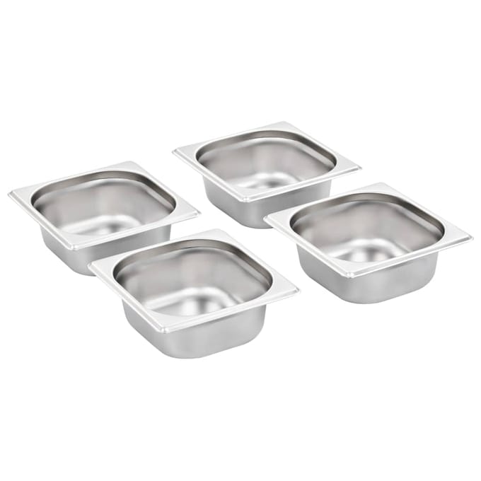 vidaXL - Gastronormbakken - 12 - st - GN - 1/6 - 65 - mm - roestvrij - staal