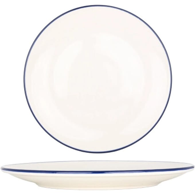 Bonna Dinerbord - Linea Blue - Porselein - 30 cm - set van 6
