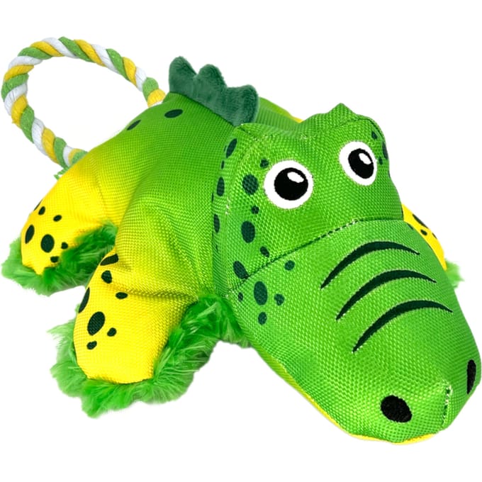 KONG Cozie Tuggz hondenspeeltje alligator formaat M/L: ca. 38x20,3x10,2cm