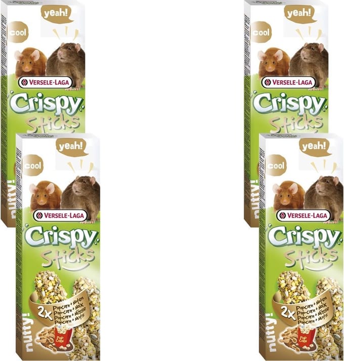 Versele-Laga Crispy Sticks Rat&Muis - Knaagdiersnack - 4 x Popcorn 2x55 g