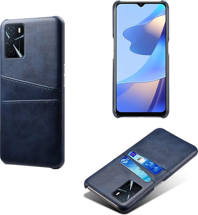Back Cover met Opbergvakjes + PMMA Screenprotector voor OPPO A16 / A16s _ Blauw
