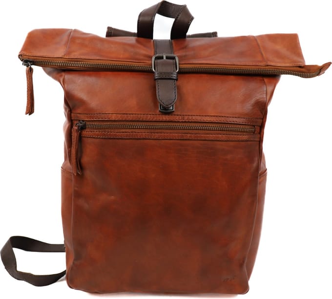 Bear Design Rick Laptoprugzak - Leer - 15 inch - 13L - Cognac