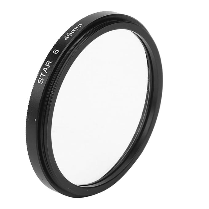 Junestar Sterfilter 49mm Accessoire voor Canon Camera Lens 6 Lijn Sterlicht Nachtopname black